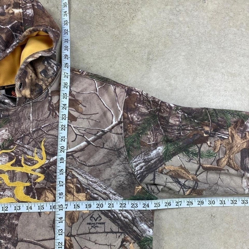 Vintage Bushmaster Real‎ Tree Camo Sweatshirt Size Large Brown Hoodie Outdoor - Picture 4 of 4